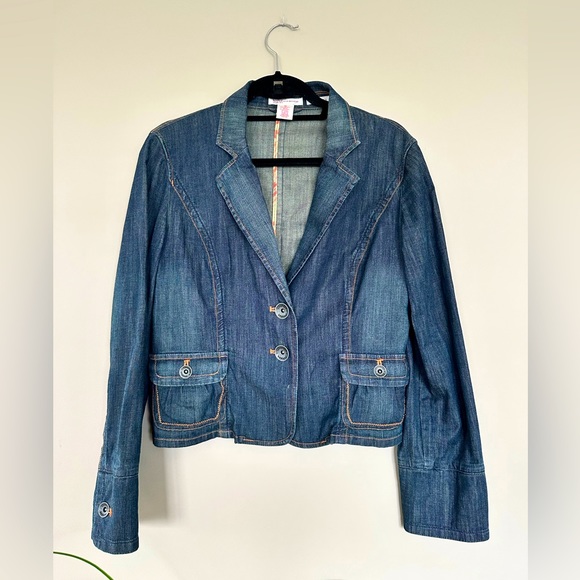 Nine & Co. Cotton Denim Style Blazer - Picture 1 of 2